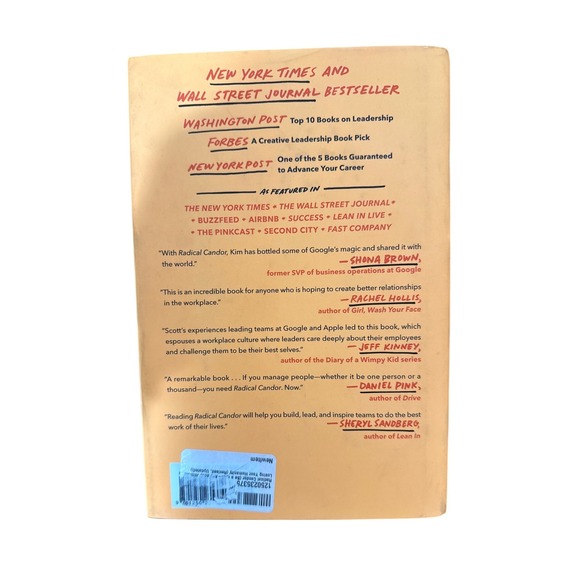 Radical Candor by Kim Scott New York Times Bestseller Business Book - Picture 2 of 2